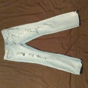 High waisted destroyed jegging